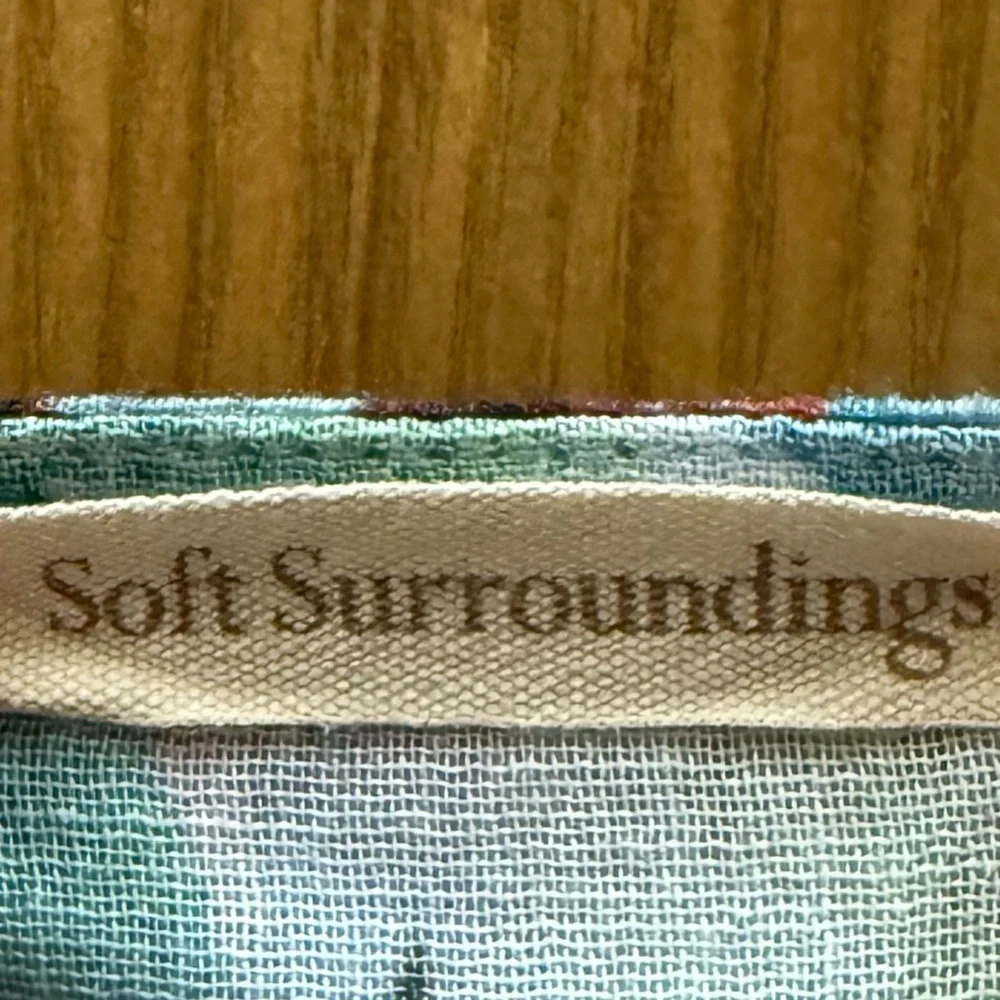 Soft Surroundings Colorful Abstract Short Sleeve Top - Picture 7 of 8